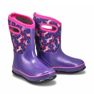 Bogs Kids' Purple Unicorn Boots with Pink Accents